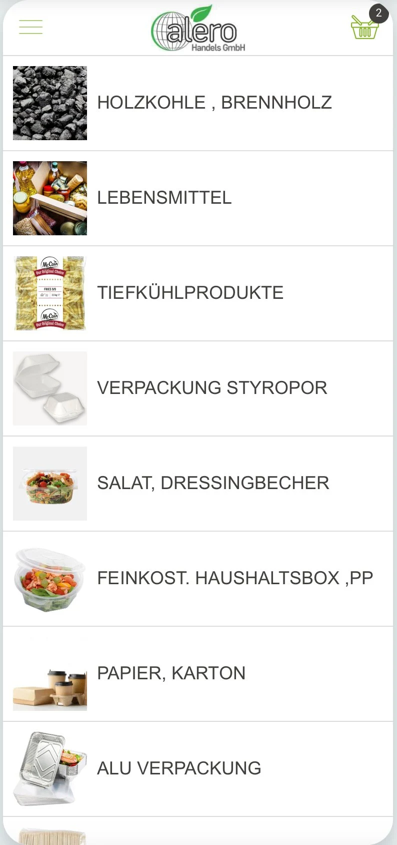 Alero App — Katalog